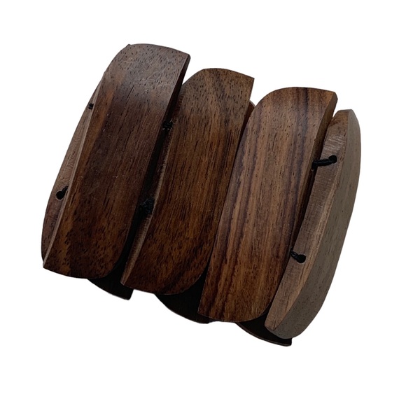 Expandable Wooden Bracelet Woman’s Natural Jewelry - Picture 3 of 7